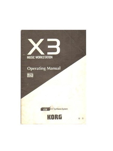 Korg operating manual - x3,