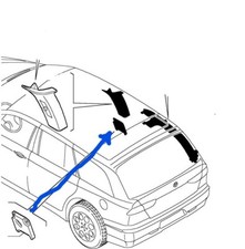 RIVESTIMENTO DX PIANTONE CENTRALE ALFA 156 SW GTA MY2002 ORIGINALE 156034379