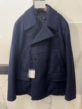 Fay Caban Doppio Petto Misto Cashmere Luxury Fay Coat Blu Uomo XL