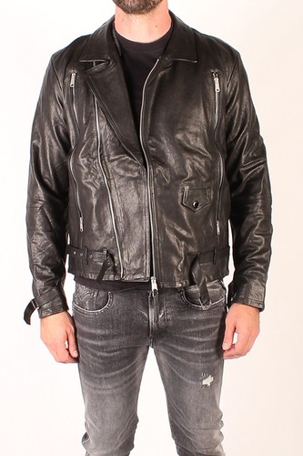 Giacca pelle uomo replay - di,