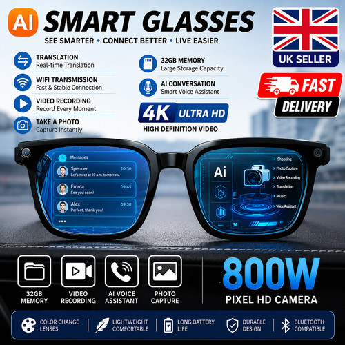 Smart glasses 8mp - ai,