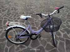 Bicicletta da città FHEDRA lilla – con cestino e portapacchi 12/14 anni