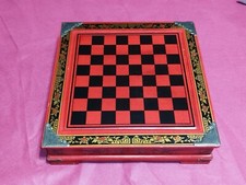 scacchiera cinese in legno con scacchi in resina, poco usata 