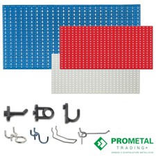 PANNELLO PORTAUTENSILI PORTA UTENSILI FORATO OFFICINE GARAGE  CON/SENZA GANCI