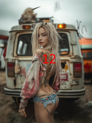 Stampa fotografica hippy - , nudi