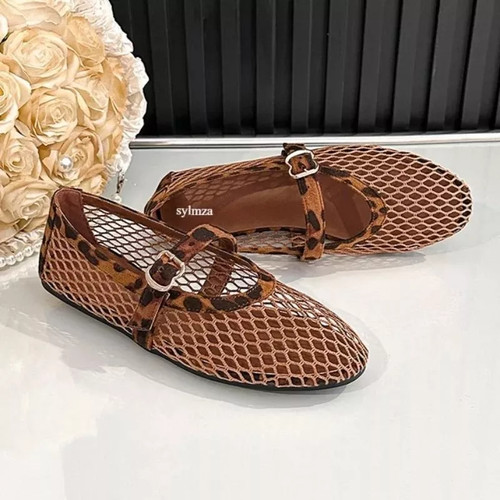 Ballerine rete donna marrone - rete,