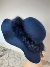Cappello Fedora Grande Blu da