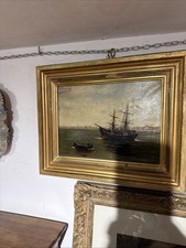 Dipinto Olio Su Tela Firmato