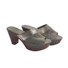 Zoccoli donna camoscio e pelle