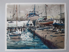 Massimiliano D'Amico, Preparing the Sails II - Acquerello originale con certificato