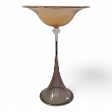 Grande Coppa Vaso Cristallo Wilke Adolfsson Vetro 1985 Firmata design svedese 