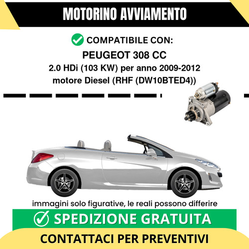 Motorino avviamento peugeot - avviamento,
