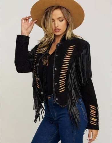 Giacca western donna nera