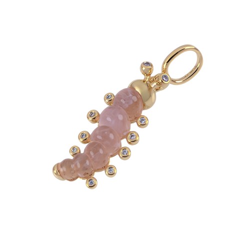 Charm bruco vetro - charm, murano