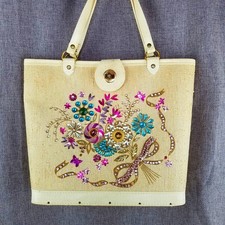 Vintage Beaded Sequin Floral