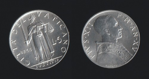 Vaticano lire 1953 - vaticano,