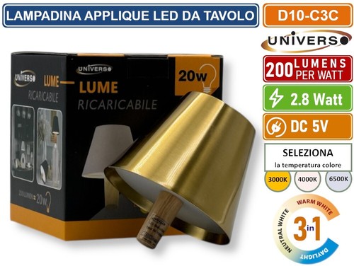Lampada led ricaricabile - led, da