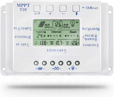Regolatore Di Carica Solare 10A MPPT T10A 12V 24V per Ingresso Max 48V Con Caric
