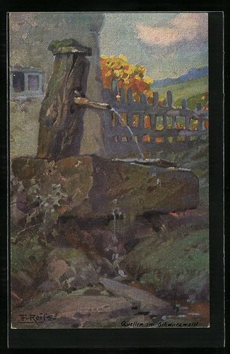 Cartolina artista fritz - d'artista,