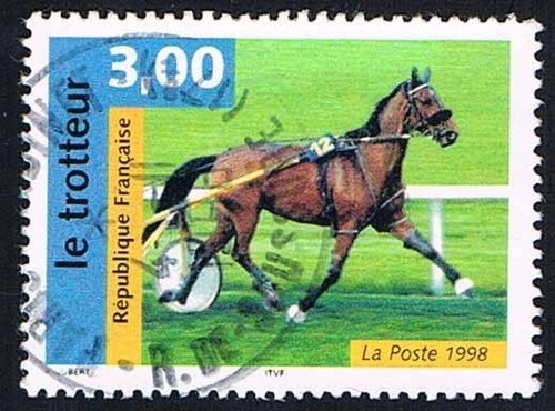 Francobollo francia cavalli - 1,