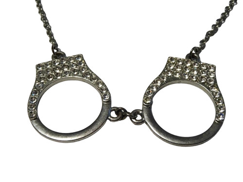Collana manette tono argento - collana,