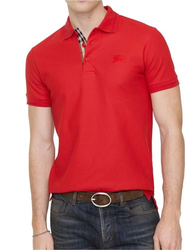 Polo uomo burberry rossa - polo,