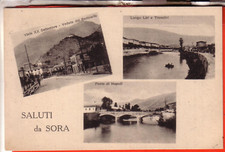 CARTOLINA  SORA FP VIAGGIATA 1926  SALUTI 3 VEDUTINE BELLISSIMA