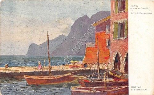 Cartolina illustrata polesello - cartolina,