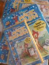 14 VHS DISNEY MAGIC ENGLISH ANCORA COL CELLOPHANE  - COLLEZIONE PRIVATA