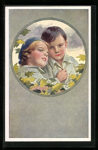 Cartolina artistica fratelli - cartolina,
