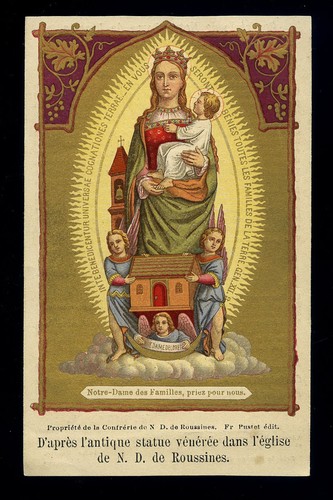 Antico santino cromo holy - santino, card