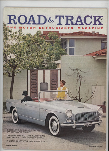 Road track june 1959 - road, lancia