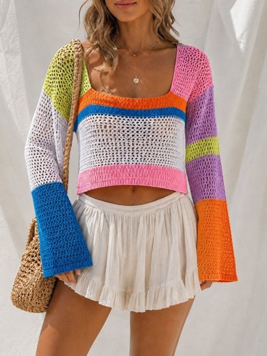 Top donna cotone uncinetto