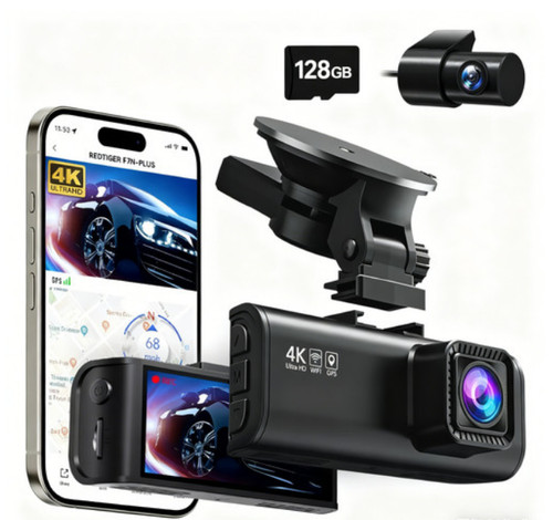 Redtiger dashcam gps wifi - 4k,