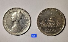 LOTTO - 2 MONETE 500 LIRE