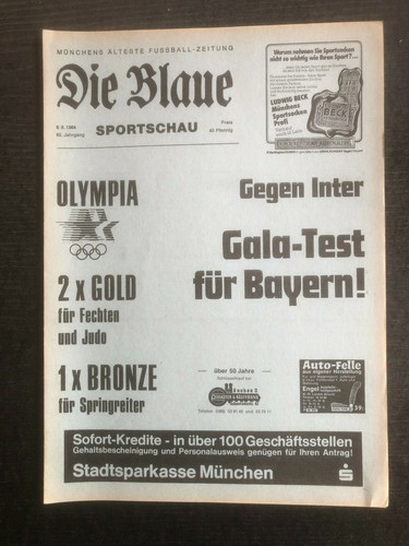 1984 bayern monaco - 08.08.1984,