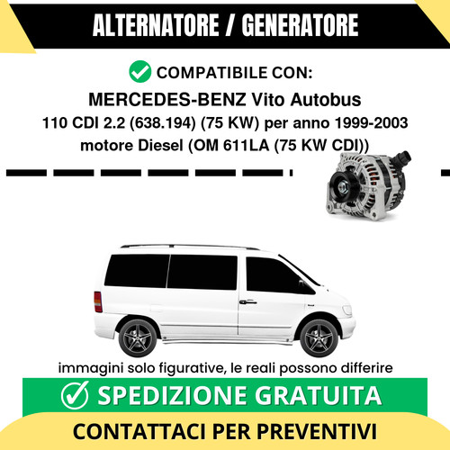Alternatore mercedes benz vito - mercedes-benz,
