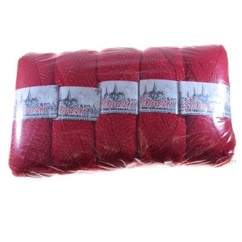 Gomitoli acrilico lame rosso - gomitoli,