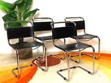 Set 4 Sedie in Pelle SPACE AGE Anni 70 WAIMEA VINTAGE INTERIOR DESIGN CHAIR HOME