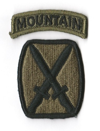 10th mountain division patch - division, "patch