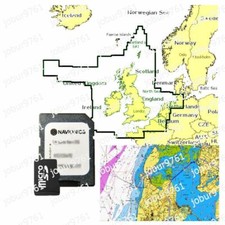 2025 Navionics+ Plus microSD SD scheda grafica mappe Regno Unito-GB, Irlanda, Olanda, Belgio