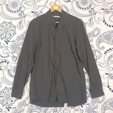 VINTAGE CERRUTI BROTHERS BLACK SHIRT CAMICIA NERA SANCRATA SLIM made in Italy 