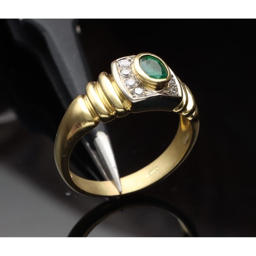 Anello con smeraldo e - con,