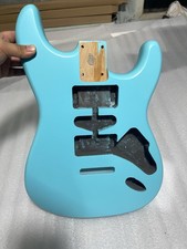 Corpo Chitarra Elettrica Doppio Singolo Double Start Ontano Vernice Nitrocellulosa Blu