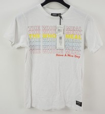 New Wesc The Whole Meal Men's Small Women's Medium White Cotton Crew T-Shirt