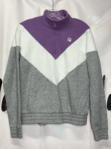 Felpa vintage look fila mezza - look,