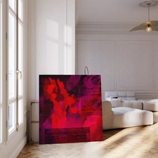 Stampa pannello moderno Purple Jack arte astratta digitale su tela