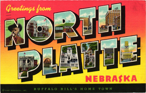 Block big letter postcard - block,