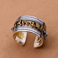 Anello uomo buddismo tibetano