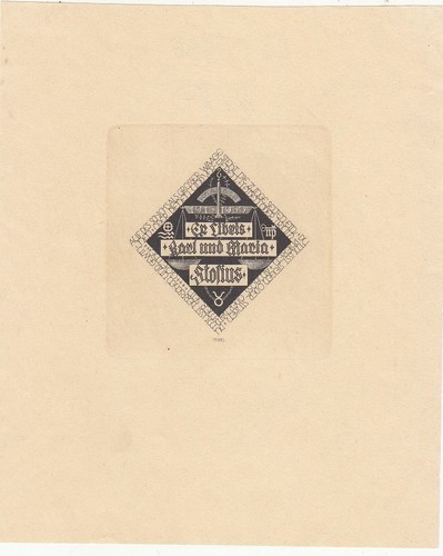 Exlibris bookplate incisione - exlibris,